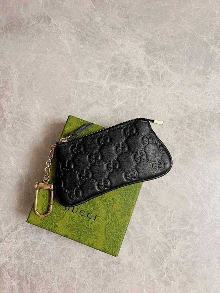 구찌 씨마 GG 지퍼 키링 동전지갑 447964 | 12 x 7.5 x 1.5cm