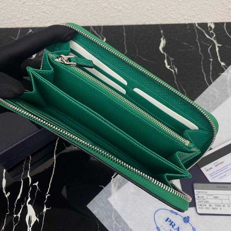 프라다 사피아노 지퍼 장지갑 | 20 x 10.5 x 2.5cm