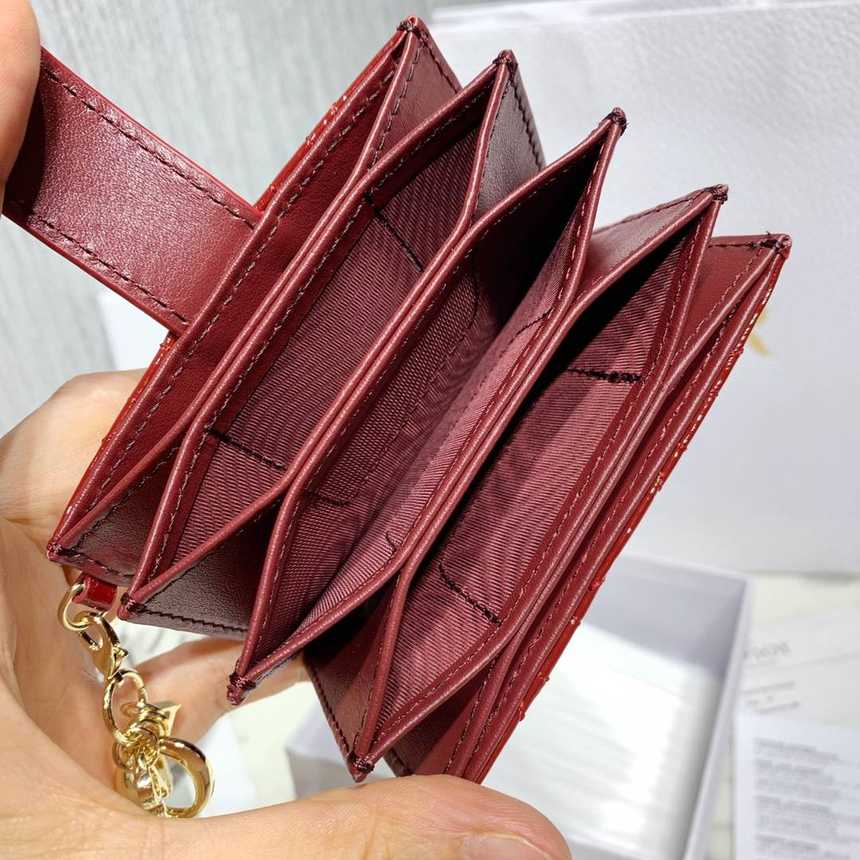 디올 까나쥬 페이던트 아코디언 카드지갑 | 10.5 x 6 x 3cm