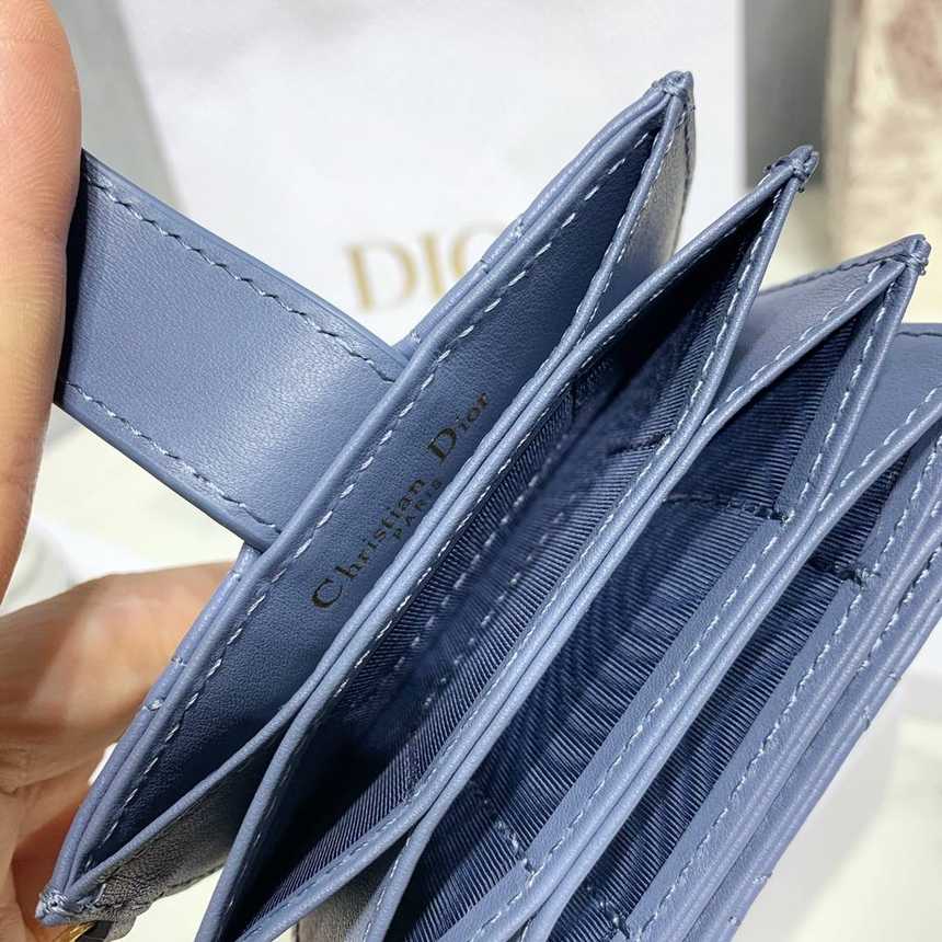 디올 까나쥬 램스킨 아코디언 카드지갑 | 10.5 x 6 x 3cm