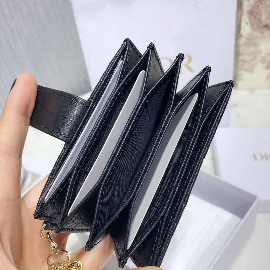 디올 까나쥬 램스킨 아코디언 카드지갑 | 10.5 x 6 x 3cm