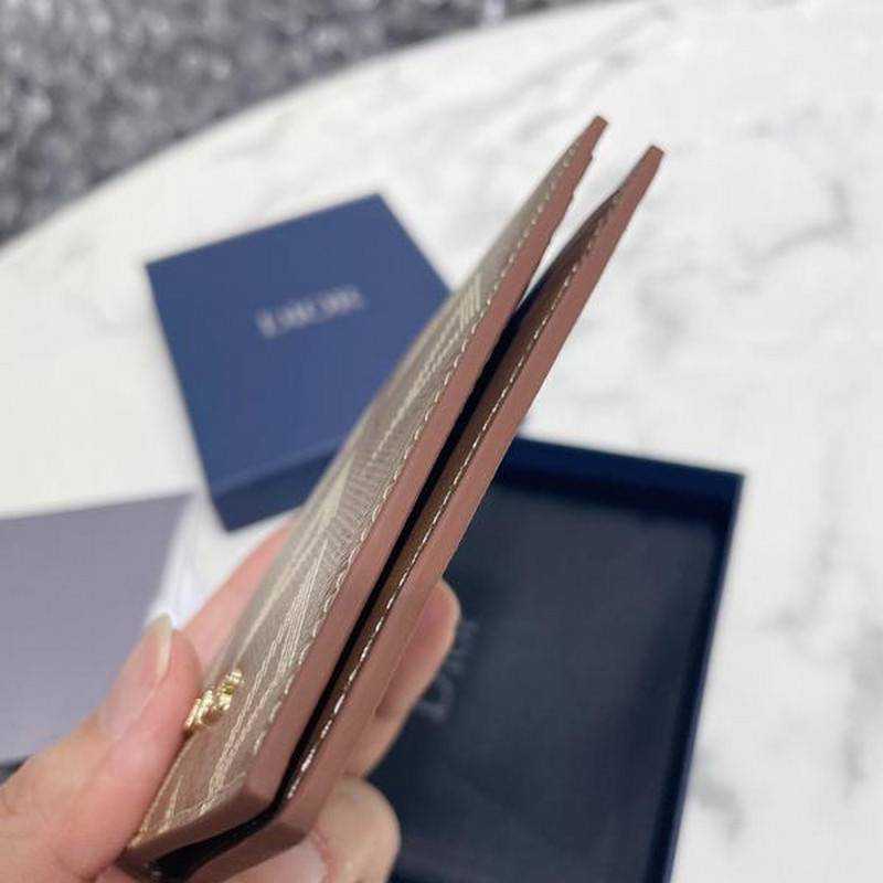 디올 CD 다이아몬드 패턴 카드홀더 | 11.2 x 8.2cm