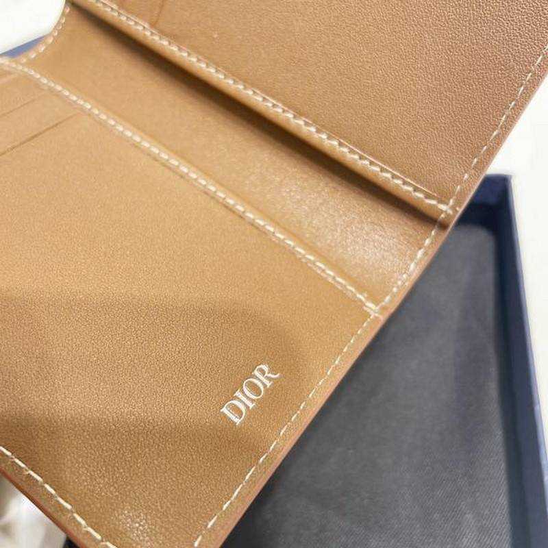 디올 CD 다이아몬드 패턴 카드홀더 | 11.2 x 8.2cm