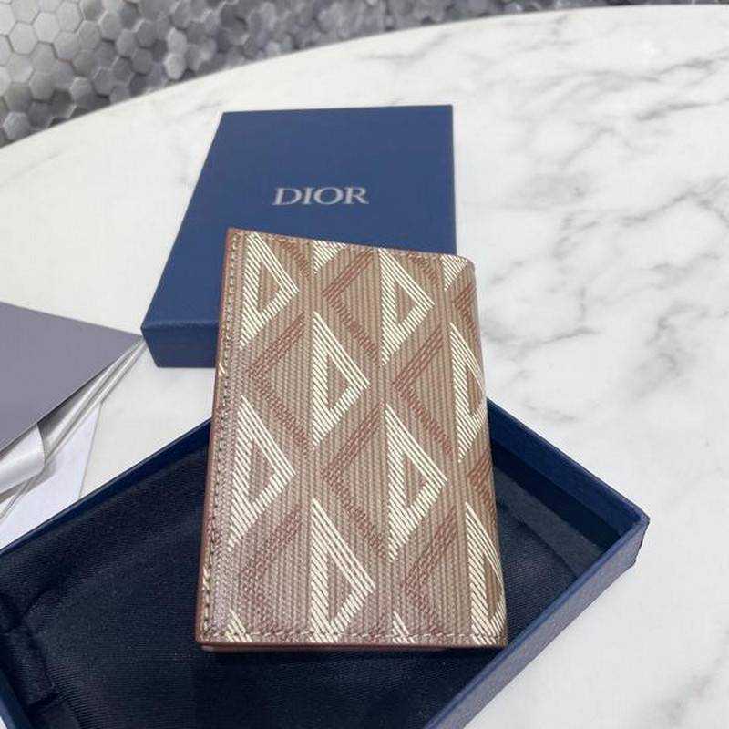디올 CD 다이아몬드 패턴 카드홀더 | 11.2 x 8.2cm
