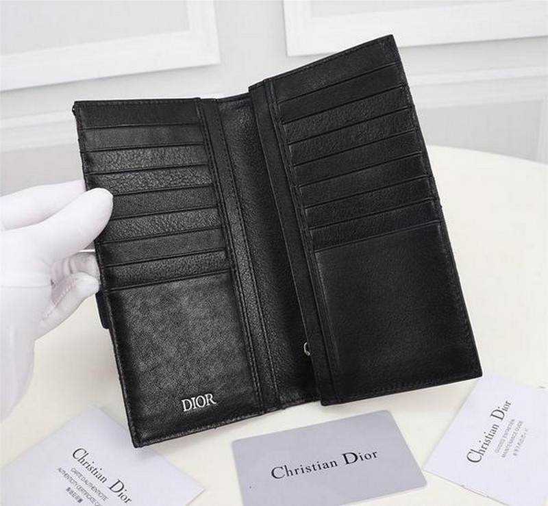 디올 CD 오블리크 로고 패턴 장지갑 | 18.5 x 9.5cm