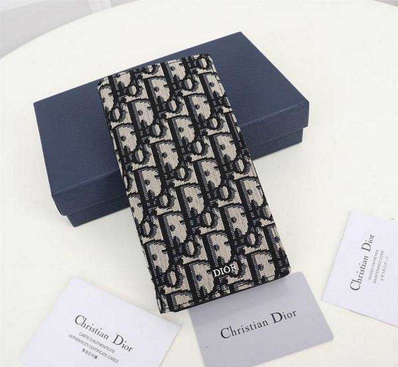 디올 CD 오블리크 로고 패턴 장지갑 | 18.5 x 9.5cm
