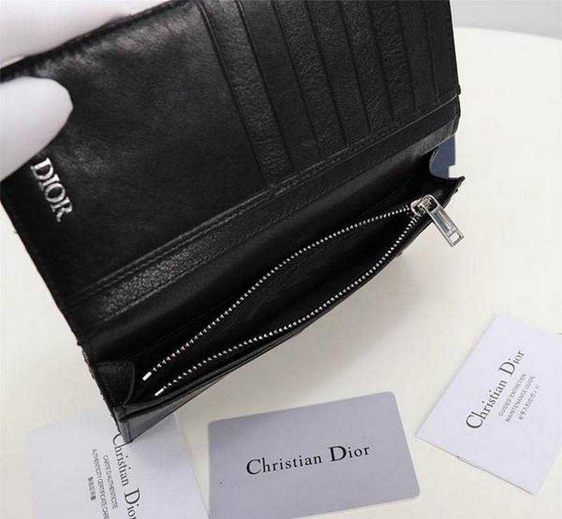 디올 CD 오블리크 로고 패턴 장지갑 | 18.5 x 9.5cm