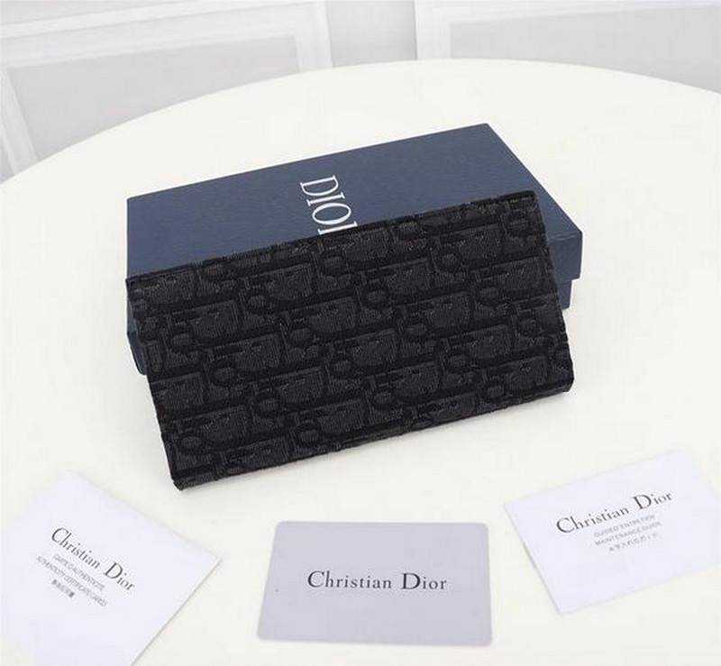 디올 CD 오블리크 로고 패턴 장지갑 | 18.5 x 9.5cm