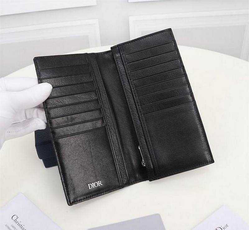 디올 CD 오블리크 로고 패턴 장지갑 | 18.5 x 9.5cm