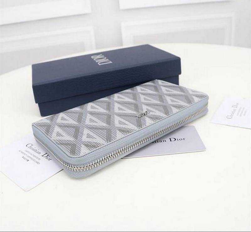 디올 CD 다이아몬드버티컬 지퍼 장지갑 | 19.8 x 11cm