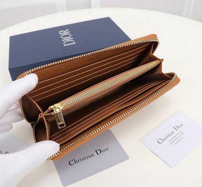 디올 CD 다이아몬드버티컬 지퍼 장지갑 | 19.8 x 11cm