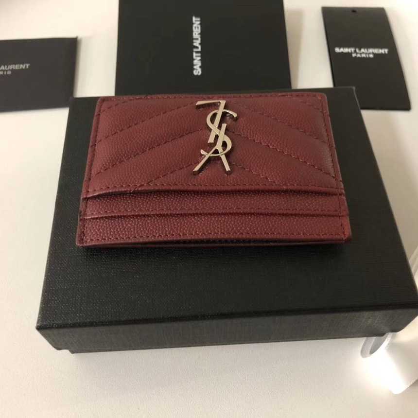 입생로랑 모노그램 퀼팅 카드홀더 423291 | 10 x 7.5 x 0.5cm