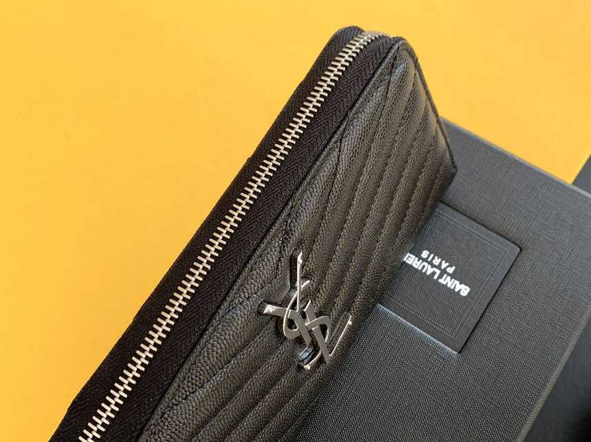 입생로랑 모노그램 마틀라세 지퍼 장지갑 358094 | 19 x 9.5 x 2.5cm