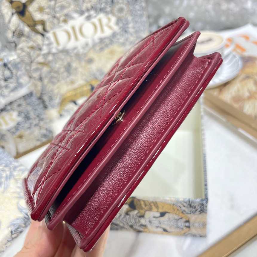 디올 램스킨 까나쥬 레이디 미니 반지갑 0178 | 11 x 8.5 x 3cm
