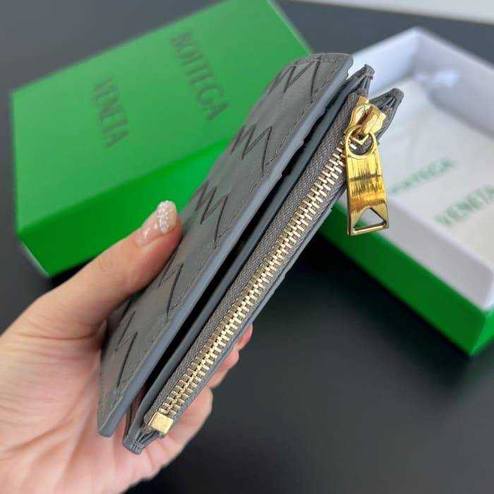 보테가 인트레치아토 우븐 폴더형 지퍼 반지갑 742330 | 11.5 x 9cm