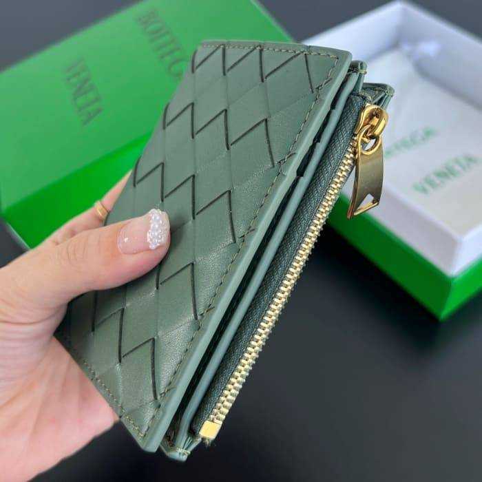 보테가 인트레치아토 우븐 폴더형 지퍼 반지갑 742330 | 11.5 x 9cm