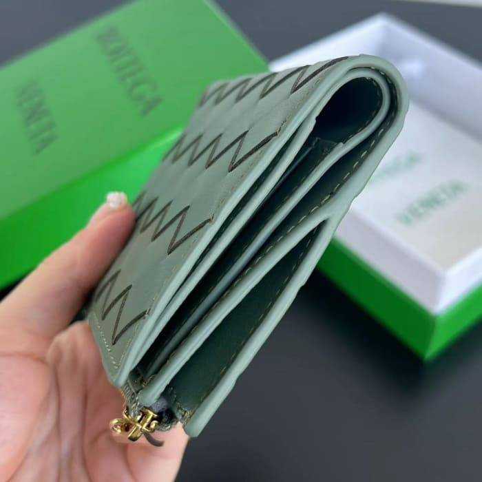 보테가 인트레치아토 우븐 폴더형 지퍼 반지갑 742330 | 11.5 x 9cm