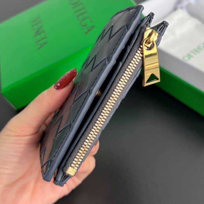 보테가 인트레치아토 우븐 폴더형 지퍼 반지갑 742330 | 11.5 x 9cm