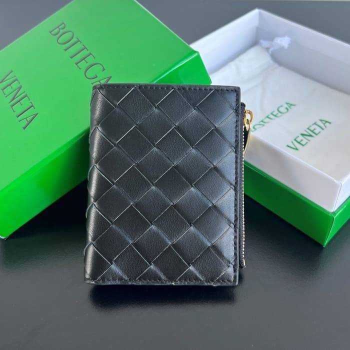 보테가 인트레치아토 우븐 폴더형 지퍼 반지갑 742330 | 11.5 x 9cm