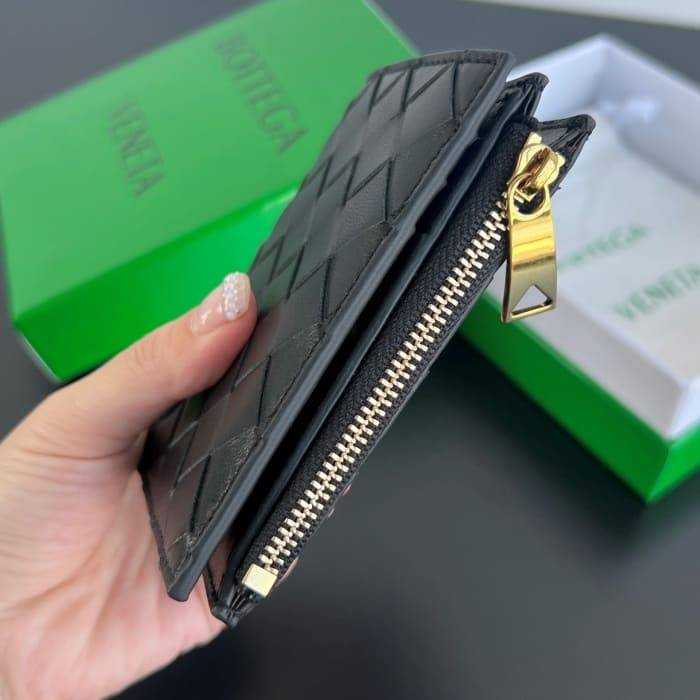 보테가 인트레치아토 우븐 폴더형 지퍼 반지갑 742330 | 11.5 x 9cm