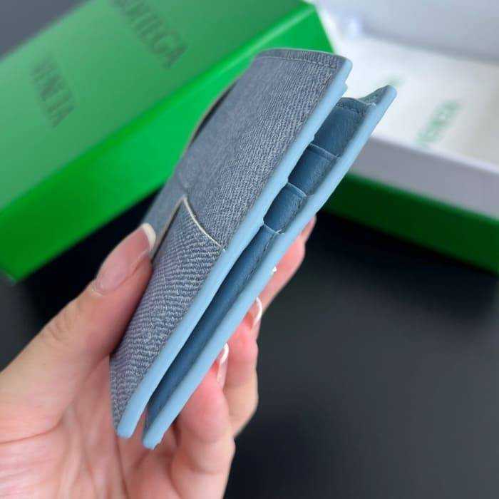 보테가 인트레치아토 폴더형 반지갑 649603 데님블루 | 11.5 x 9.5 x 1cm