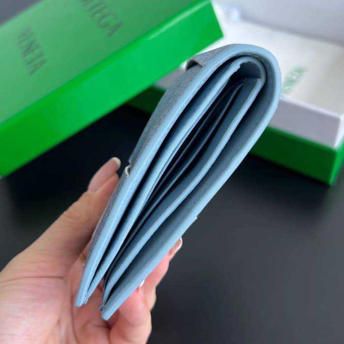 보테가 인트레치아토 폴더형 반지갑 649603 데님블루 | 11.5 x 9.5 x 1cm