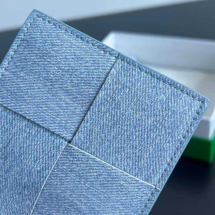 보테가 인트레치아토 폴더형 반지갑 649603 데님블루 | 11.5 x 9.5 x 1cm