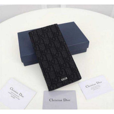 디올 CD 오블리크 로고 패턴 장지갑 | 18.5 x 9.5cm