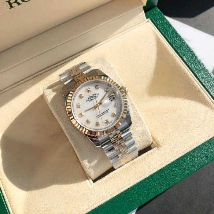 로렉스 데이저스트 텐 포인트 다이아 흰판 18K | 여성36mm , 남성41mm