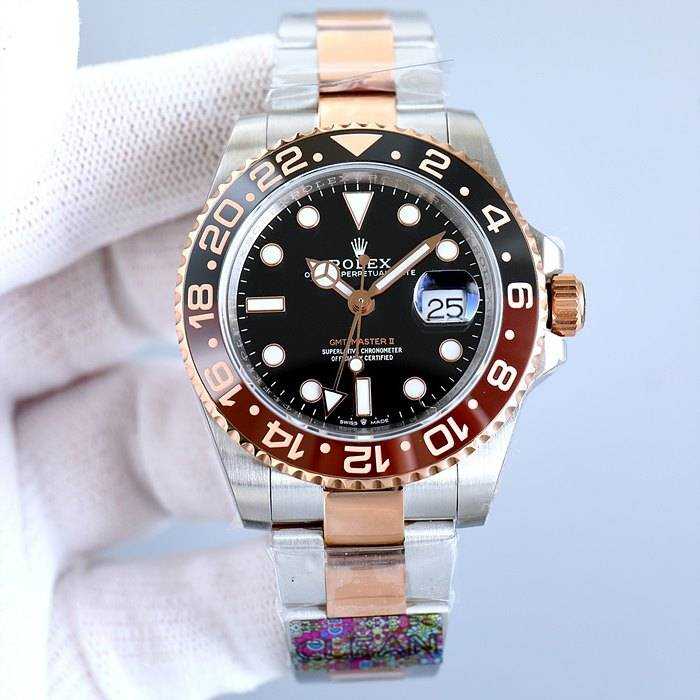 롤렉스 GMT 마스터2 루트비어 콤비 , 블랙판 콤비 | 남성 40mm
