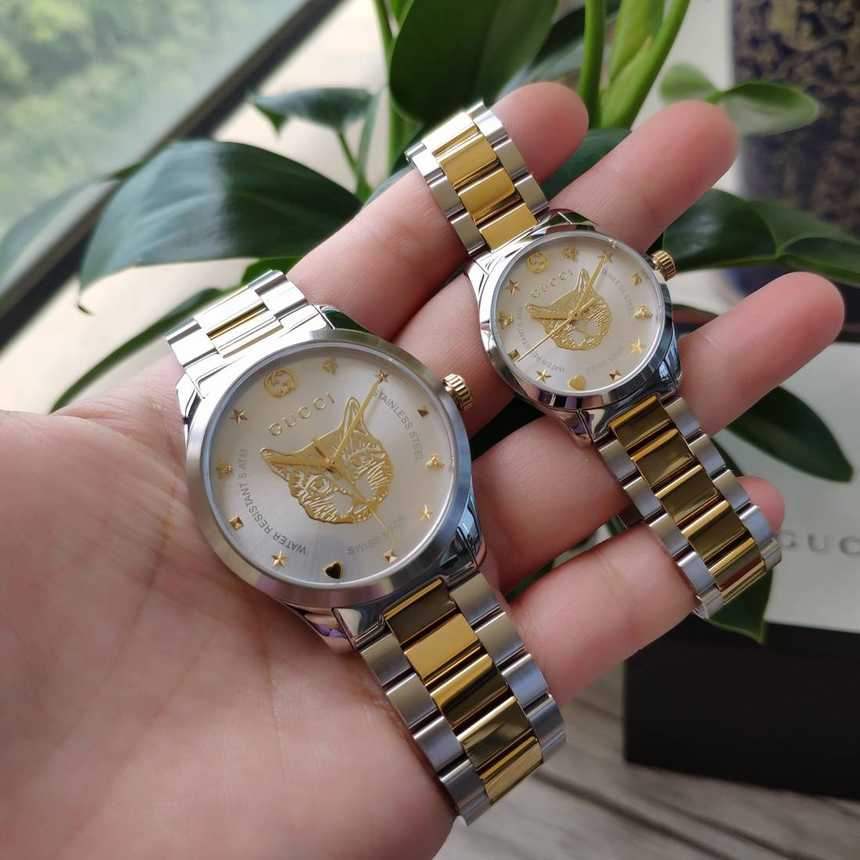 구찌 캣츠 시계 콤비 (38mm / 28mm) | 콤비 38mm / 28mm