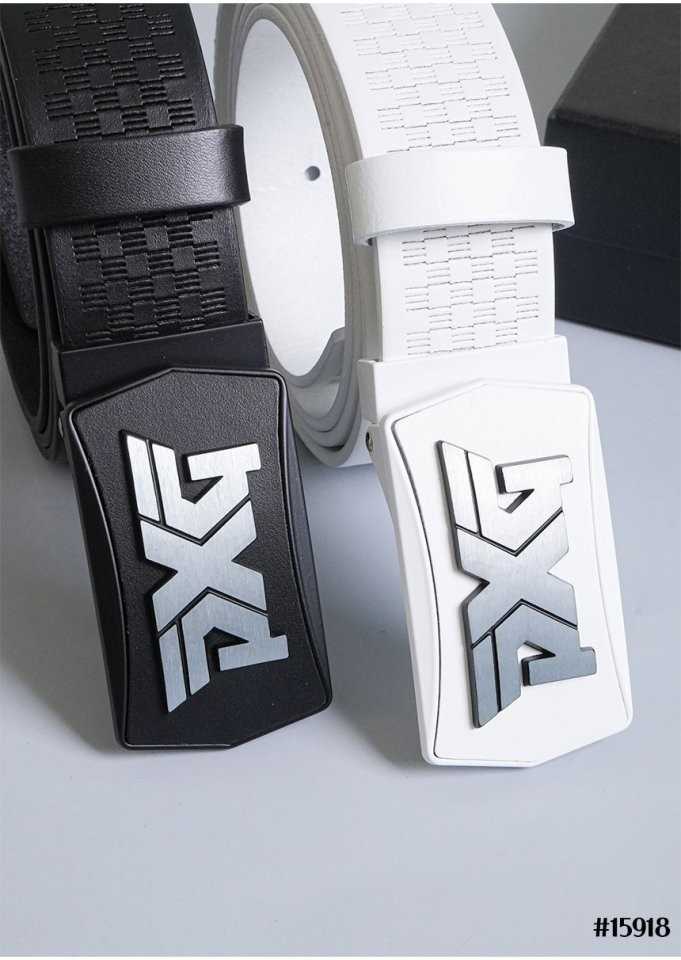 PXG 남성 레더 스퀘어 체스 타공 레더 벨트(2color)