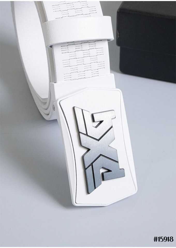 PXG 남성 레더 스퀘어 체스 타공 레더 벨트(2color)