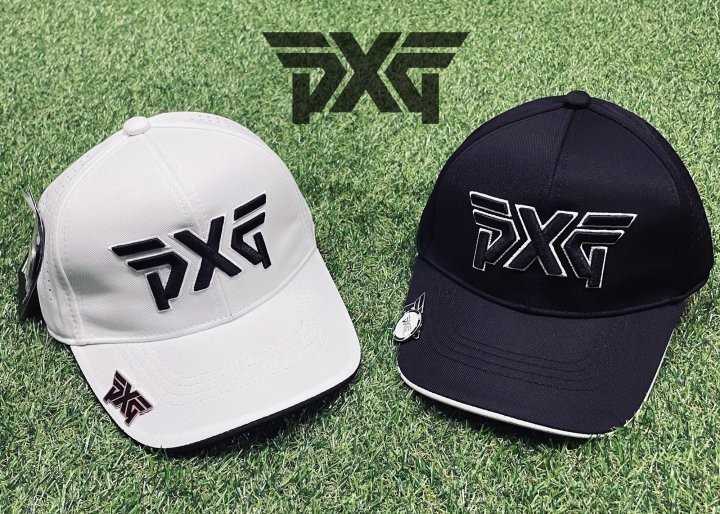PXG GOLF 빅엠보 배색로고 펀칭 볼마커 마그네틱 로고 캡(2color/남녀공용)