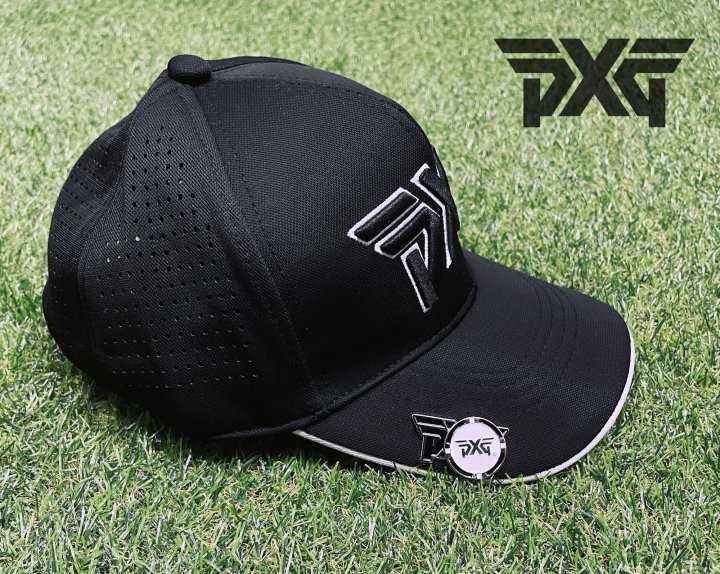 PXG GOLF 빅엠보 배색로고 펀칭 볼마커 마그네틱 로고 캡(2color/남녀공용)
