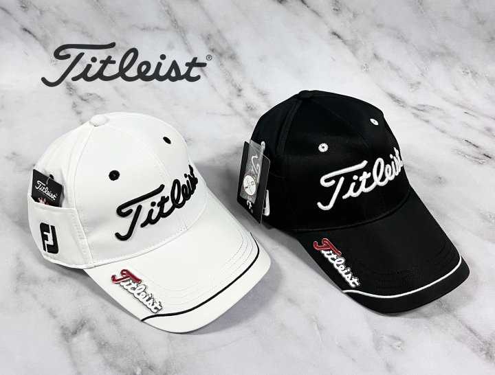 타이틀리스트 GOLF 캡라인 마그네틱 볼마커 사이드포켓 로고 캡(2color)