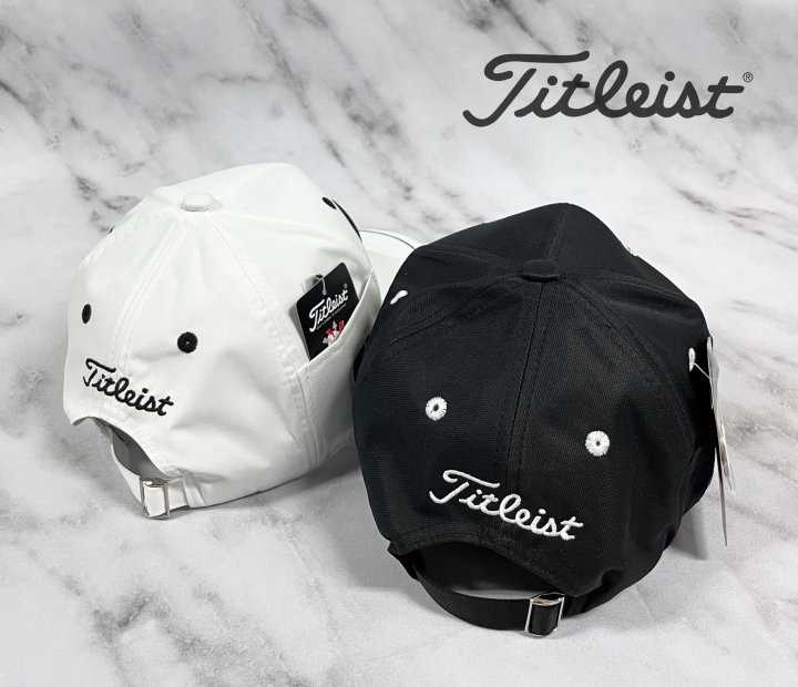 타이틀리스트 GOLF 캡라인 마그네틱 볼마커 사이드포켓 로고 캡(2color)