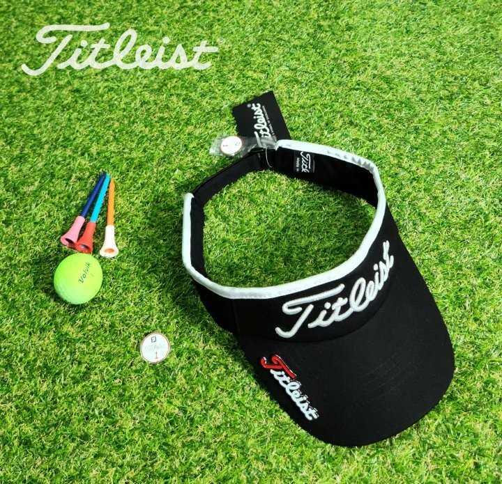 타이틀리스트 GOLF 코튼 라인 엠보자수로고 FJ 마그네틱 볼마커 썬바이저(2color)