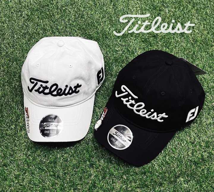 타이틀리스트 GOLF 코튼 엠보자수로고 FJ 마그네틱 볼마커 캡(2color)