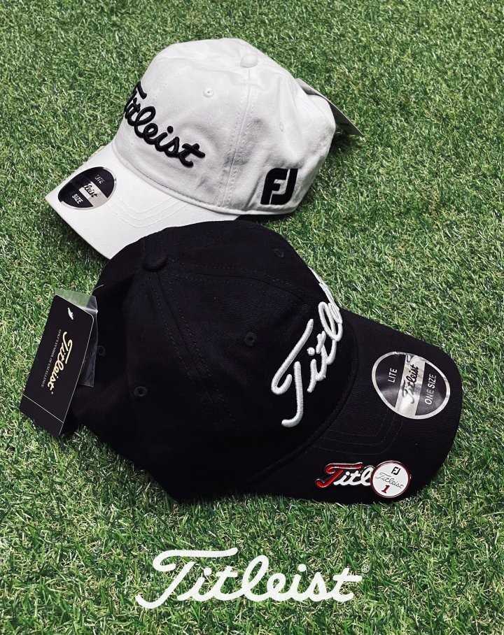 타이틀리스트 GOLF 코튼 엠보자수로고 FJ 마그네틱 볼마커 캡(2color)