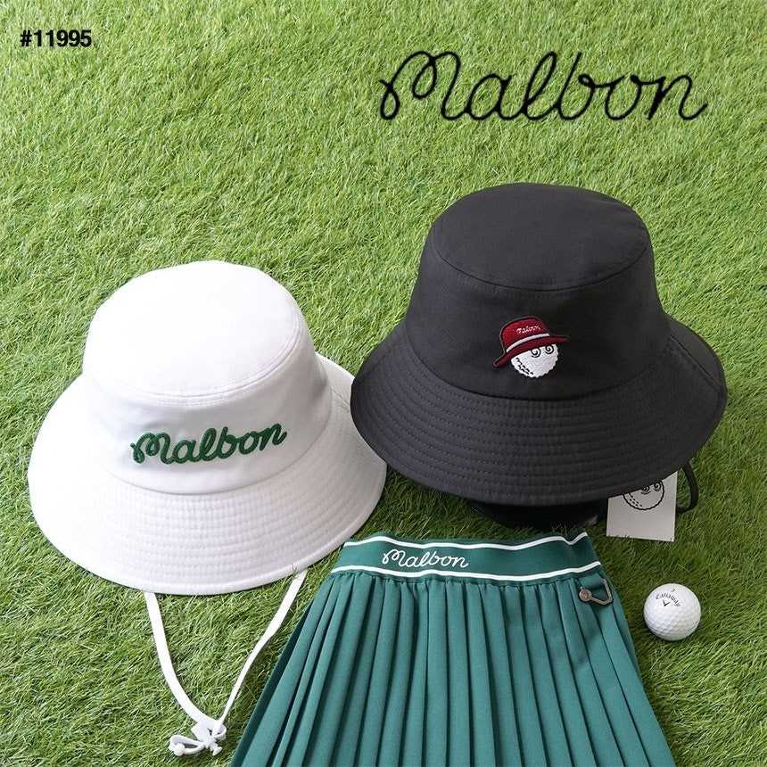 말본 남여공용 체인 자수 로고 버킷햇(2color)