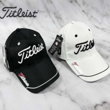 타이틀리스트 GOLF 캡라인 마그네틱 볼마커 사이드포켓 로고 캡(2color)
