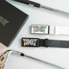 PXG 남성 스틸 버클 펀칭 레더 벨트 컷팅식(2color)