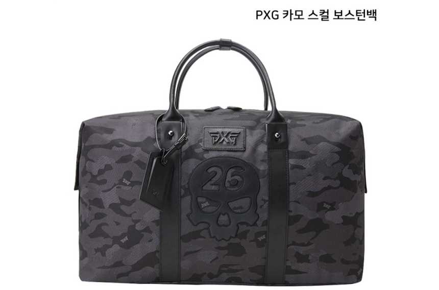 PXG 수입고급 스컬로고 나일론 보스턴백