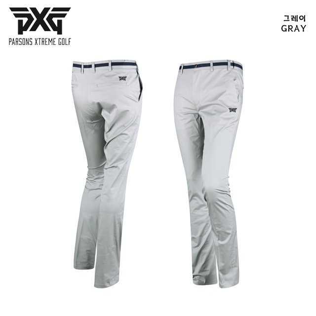 PXG 남성 자수로고 히든밴드 슬림핏 면 스판 팬츠(3color)