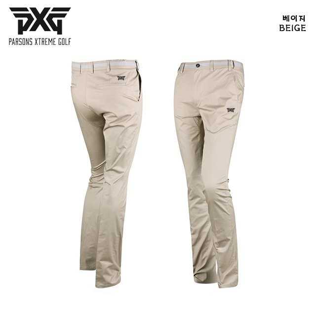 PXG 남성 자수로고 히든밴드 슬림핏 면 스판 팬츠(3color)