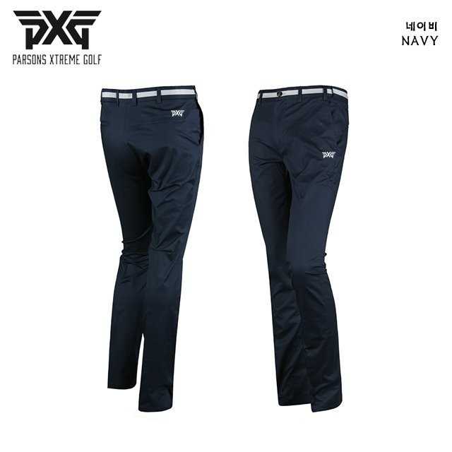 PXG 남성 자수로고 히든밴드 슬림핏 면 스판 팬츠(3color)