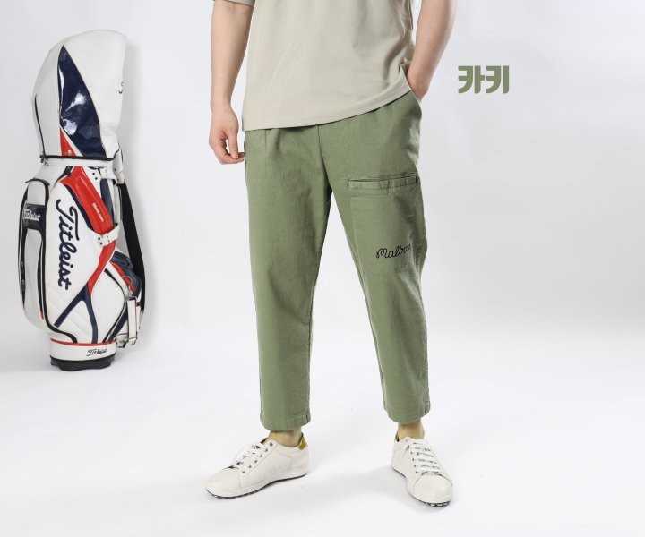 말본 남성 내츄럴핏 앞포켓 린넨 밴딩팬츠(4color)