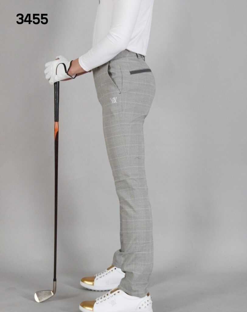 어뉴 남자 3455 썸머 포인트체크 스판 바지 팬츠(2color)