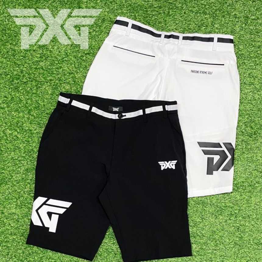 PXG 사이드밴딩 벨트루프 스몰로고 배색 포켓 스트레치 레귤러핏 숏팬츠(2color)